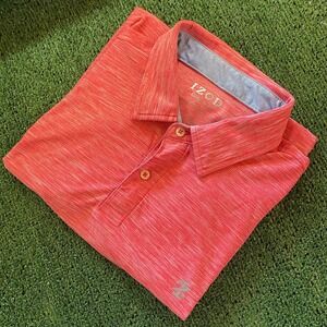 Izod Golf Men's Performance Golf Shirt Pink Size Large